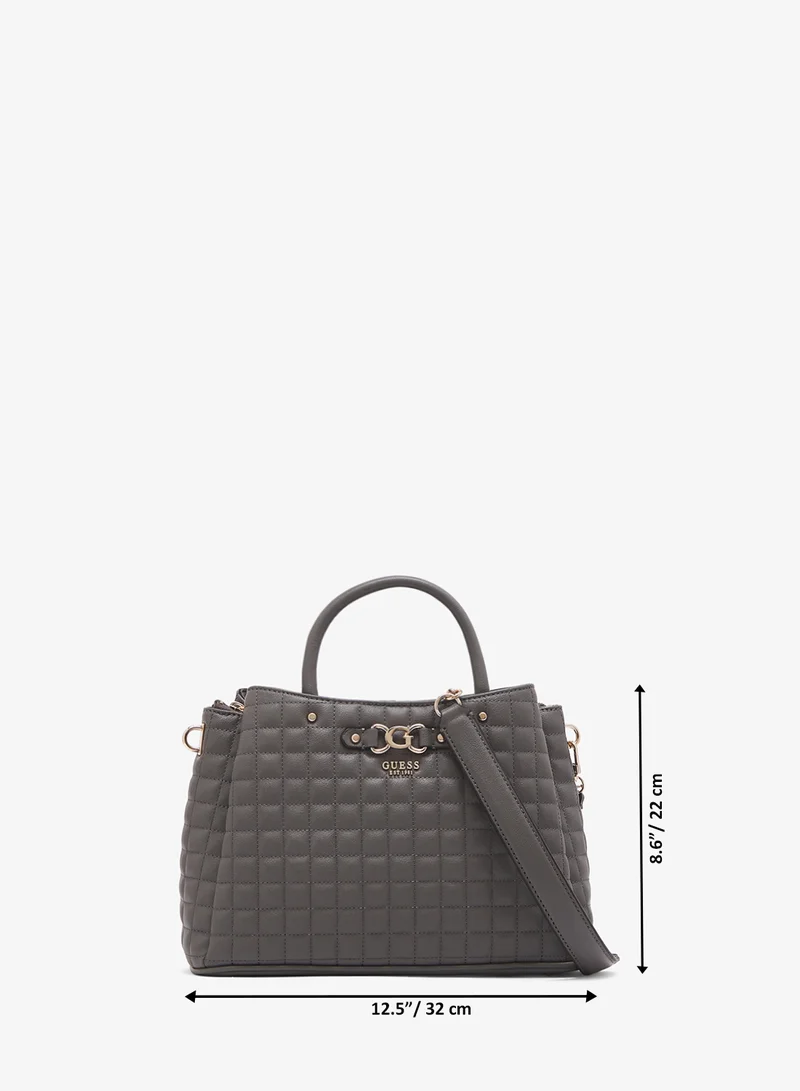 Guess Slate Nadira Girlfriend Satchel Bag for Women | Best Price UAE